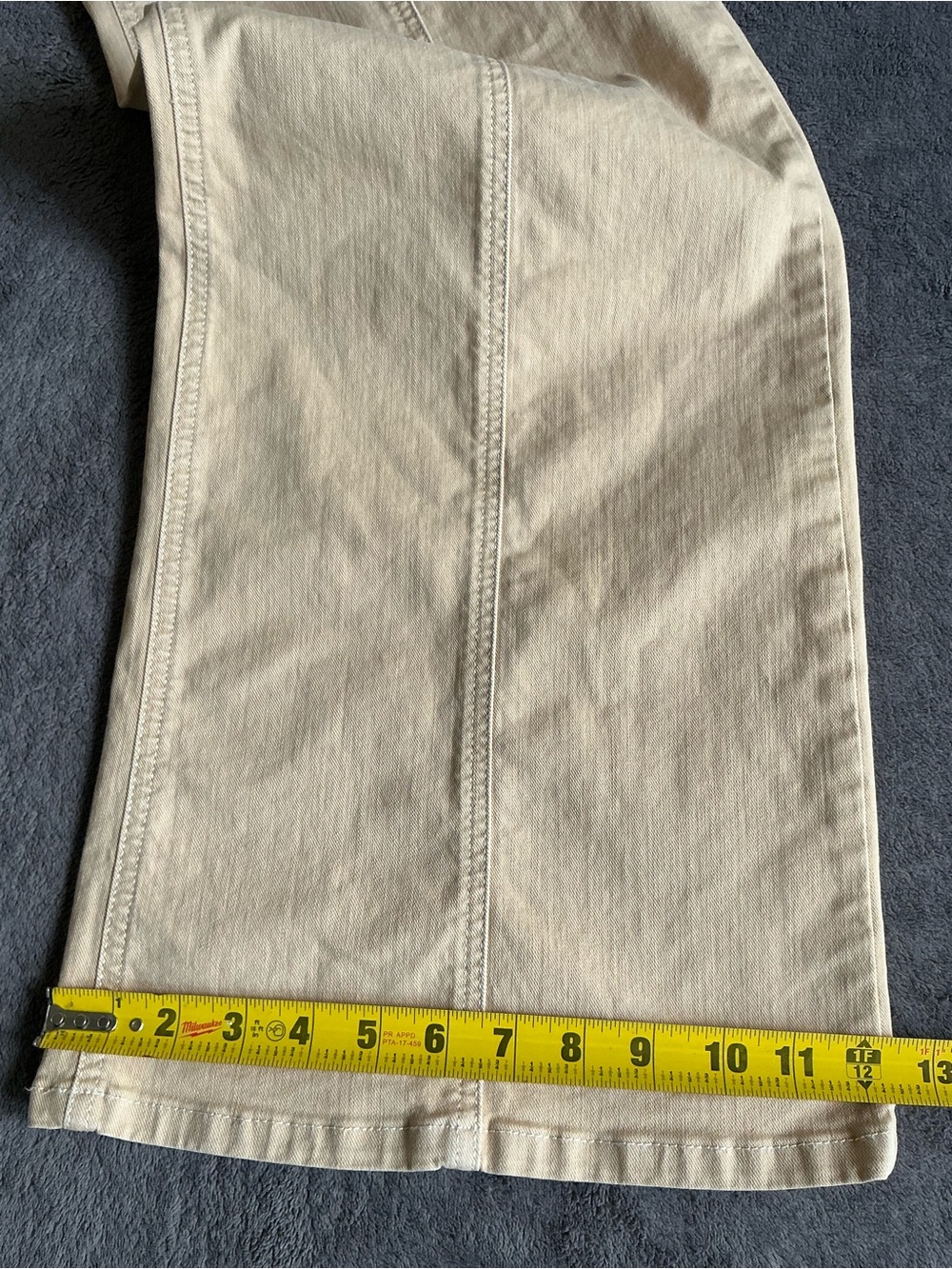 Maeve by Anthropologie Wide Leg Crop Seamed Pants Khaki Tan Size 29 - Picture 8 of 12